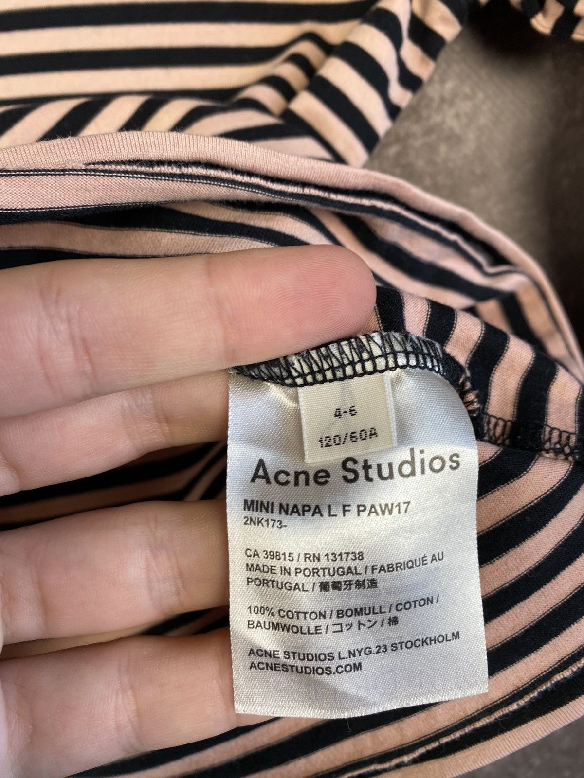 Acne Studios Acne Studios Long Sleeve Stripped T-shrit Size XS / US 0-2 / IT 36-38 - 7 Thumbnail
