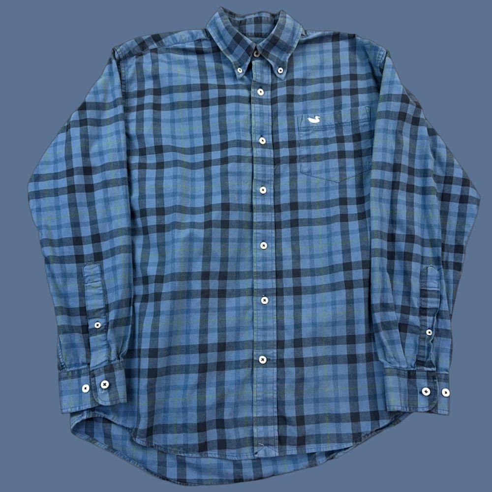 Vintage Southern Marsh Shirt Mens Medium Blue Plaid Long Sleeve Button-Down Preppy Shirt Size US M / EU 48-50 / 2 - 1 Thumbnail