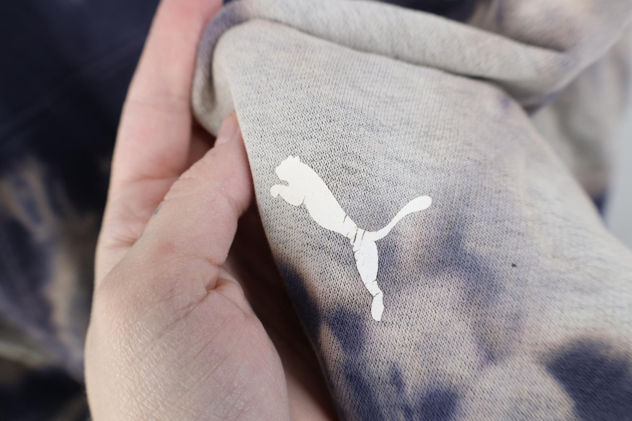Puma Vintage Y2K Puma Spell Out Acid Wash Hoodie Sweatshirt Blue Size US M / EU 48-50 / 2 - 6 Thumbnail