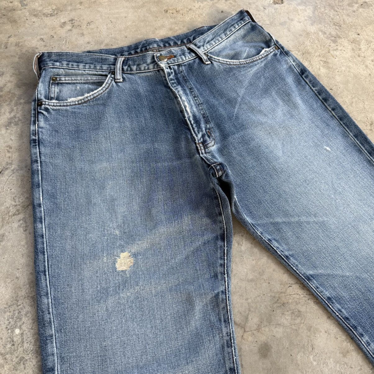 Wrangler W36x31.5 Vintage Wrangler Faded Mud Wash Denim Jean pants Size US 36 / EU 52 - 7 Thumbnail