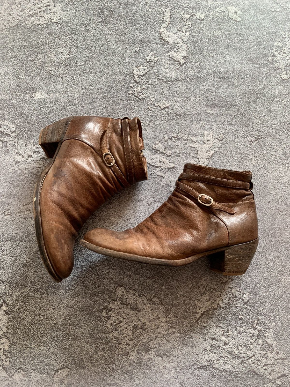 Leather × Officine Creative Officine Creative Brown Leather Avant Garde Boots size 40 Size US 10 / IT 40 - 3 Thumbnail