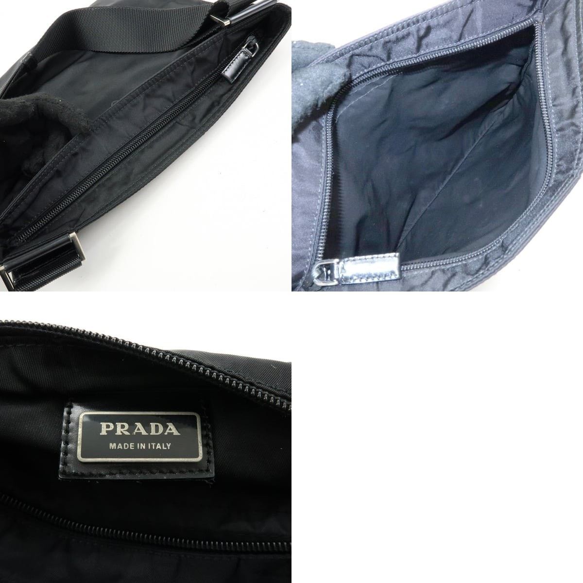 Prada Prada Triangle Logo Nylon Crossbody Bag Black Size ONE SIZE - 7 Thumbnail