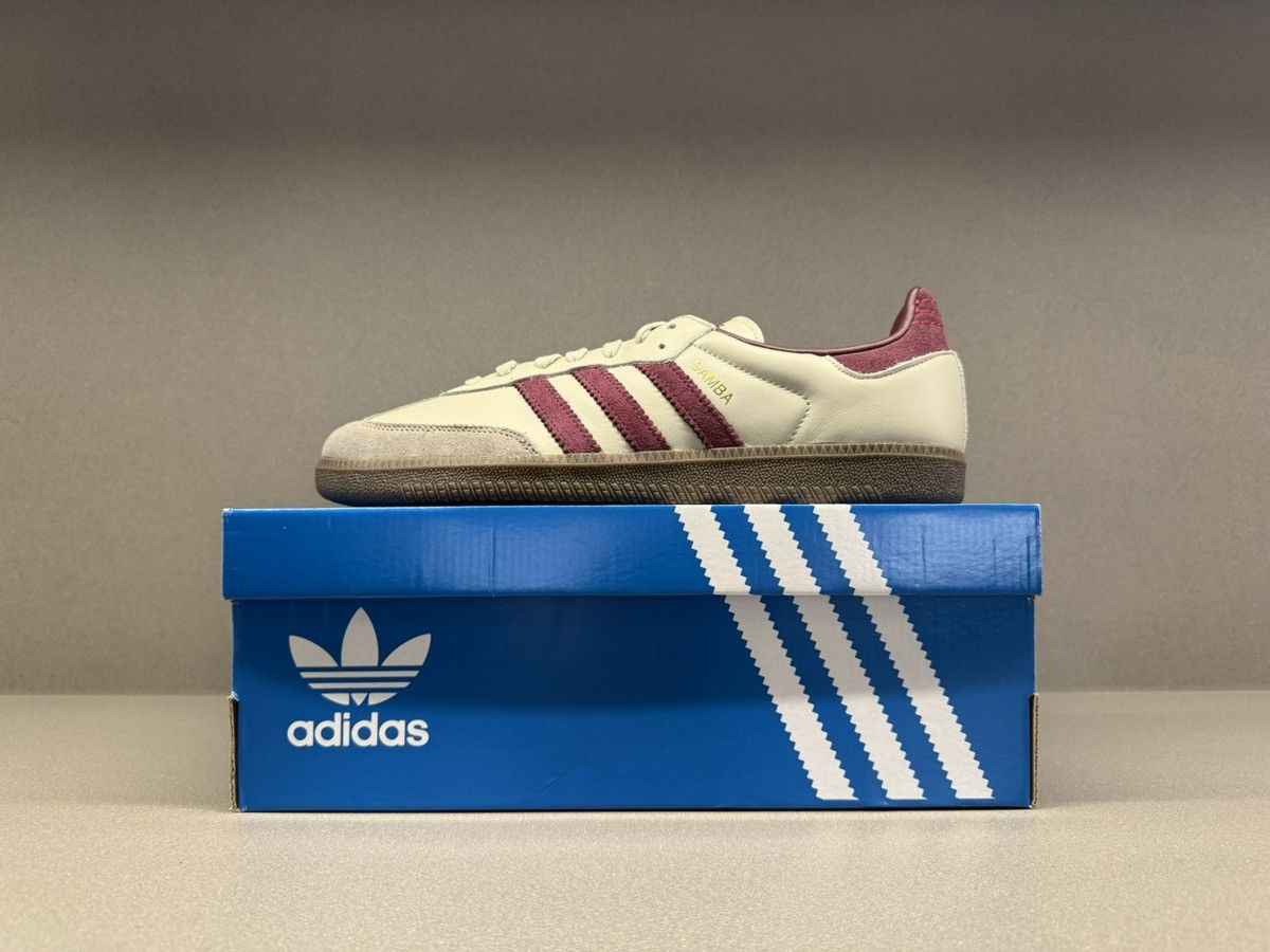 Adidas Adidas Samba OG Putty Grey Maroon Size US 11.5 / EU 44-45 - 2 Thumbnail