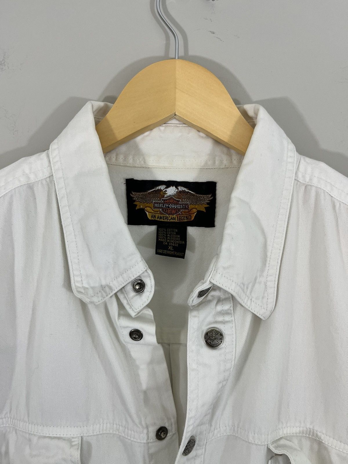 Vintage Harley Davidson Snap Down Distressed Moto Shirt Size US XL / EU 56 / 4 - 5 Thumbnail