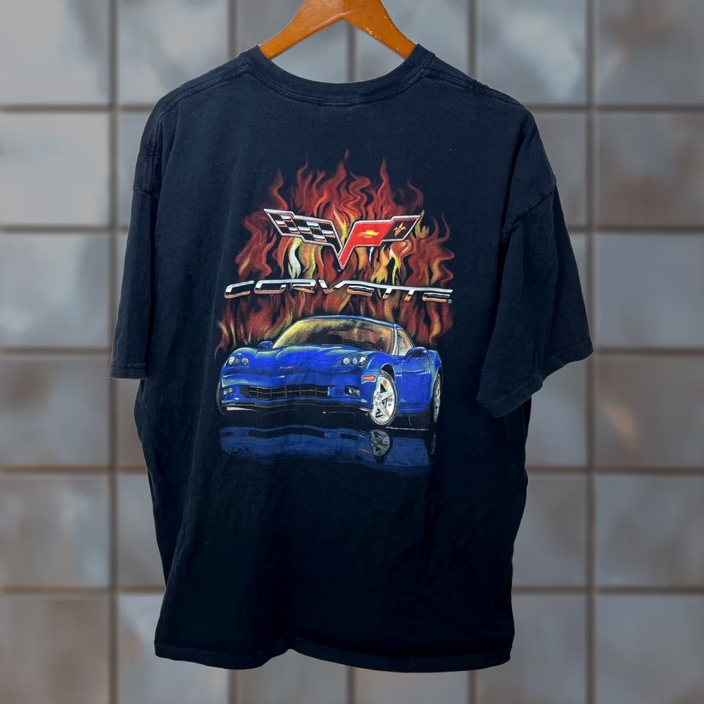 Vintage VINTAGE Chevrolet Corvette C6 Flames Racing T Shirt 2XL Size US XXL / EU 58 / 5 - 1 Thumbnail