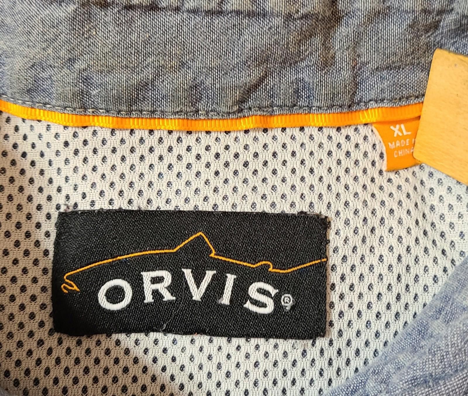 Orvis Orvis Mens Long Sleeve Shirt Size XL Denim Vent Fishing Size US XL / EU 56 / 4 - 6 Thumbnail
