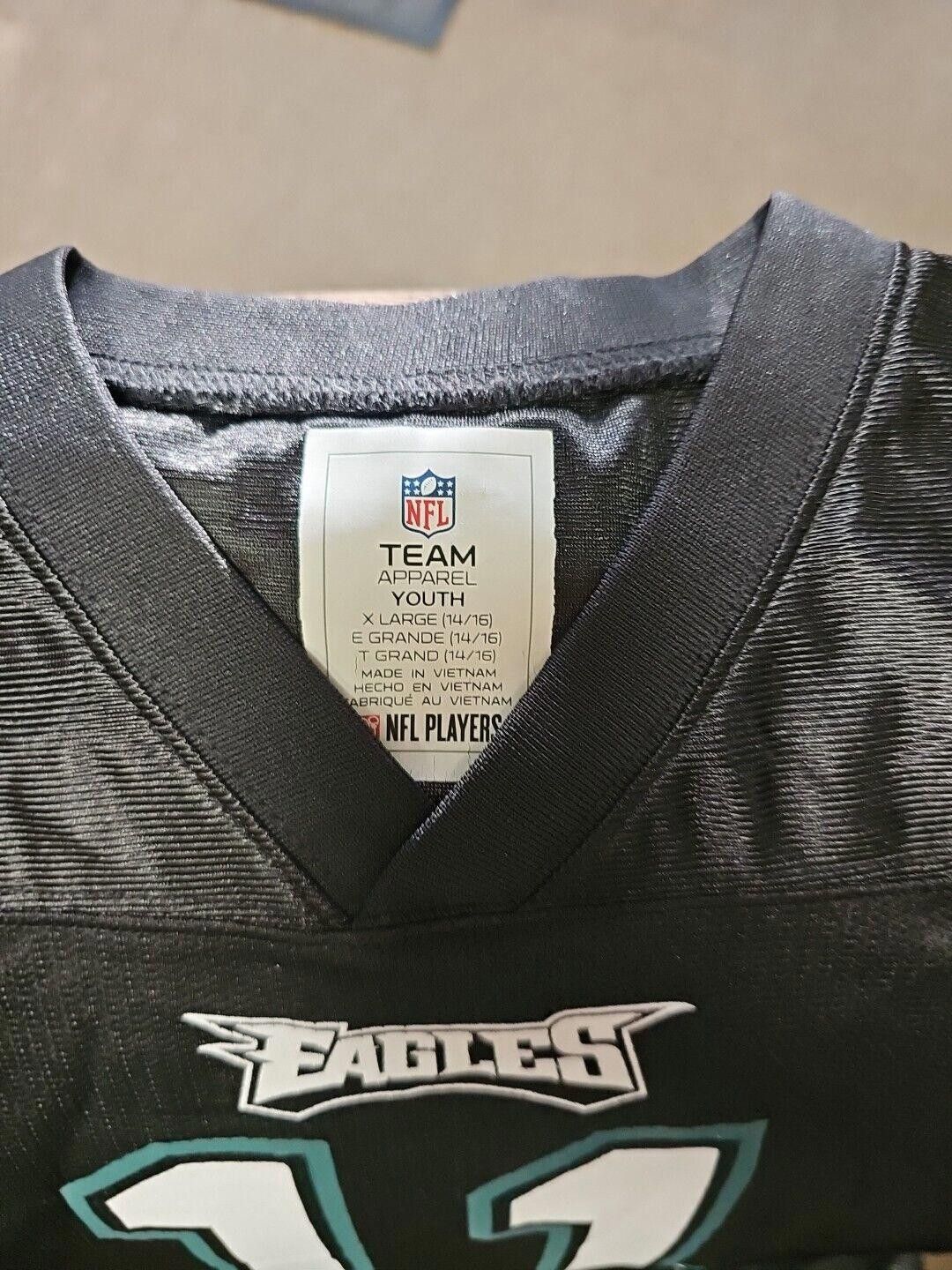 Nike NWT Carson Wentz Eagles Authentic Youth L Alternate Black Size ONE SIZE - 2 Thumbnail