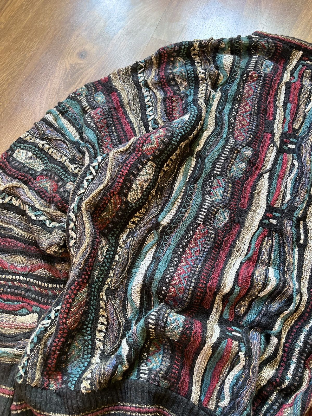 Coogi Rare Coogi 3D Knit / Sweater (Blue/Red/White) Size US L / EU 52-54 / 3 - 7 Thumbnail