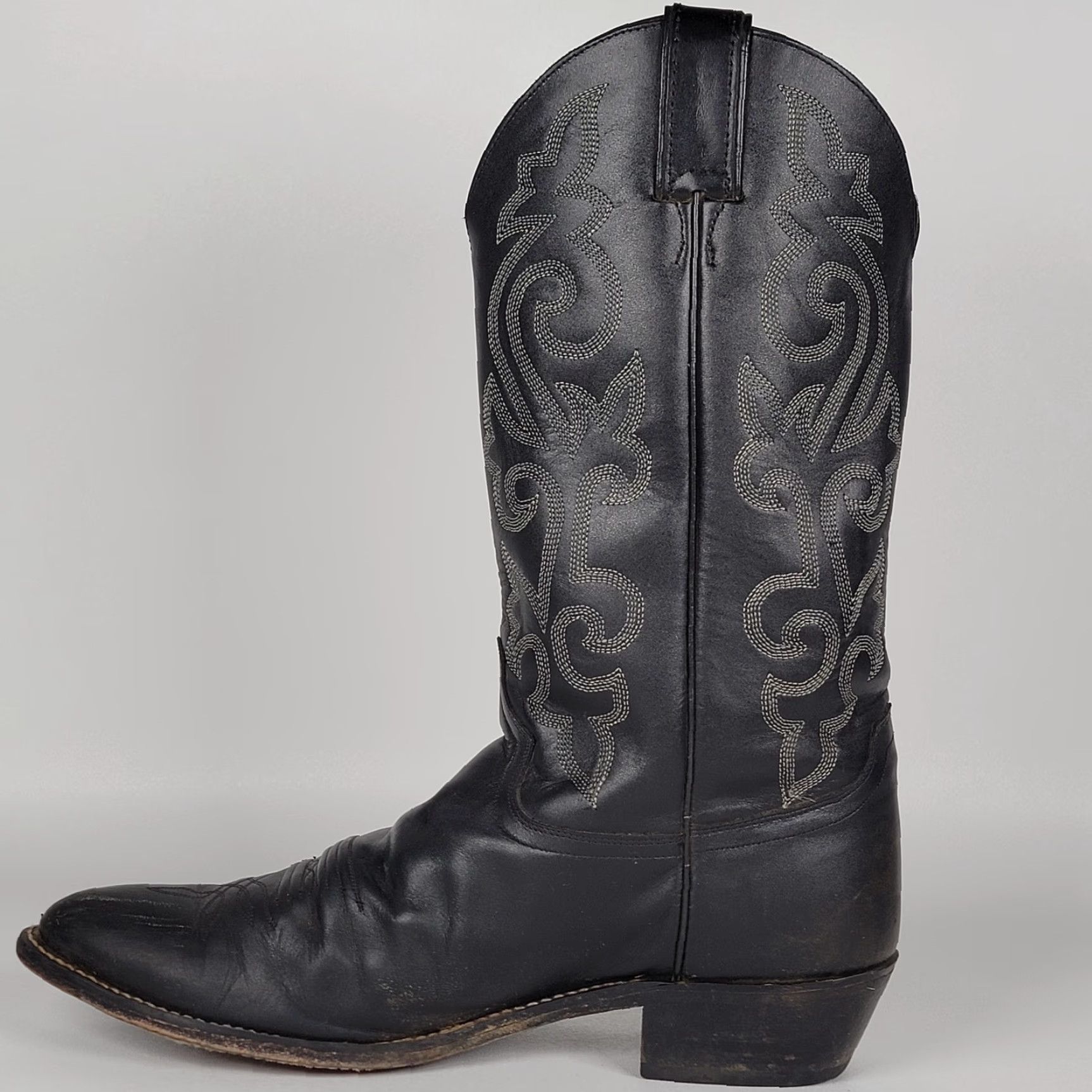 Justin Boots Justin Boots Mens Boot Western Cowboy Black London Calf 1409 Sz 12 D Size US 12 / EU 45 - 4 Thumbnail