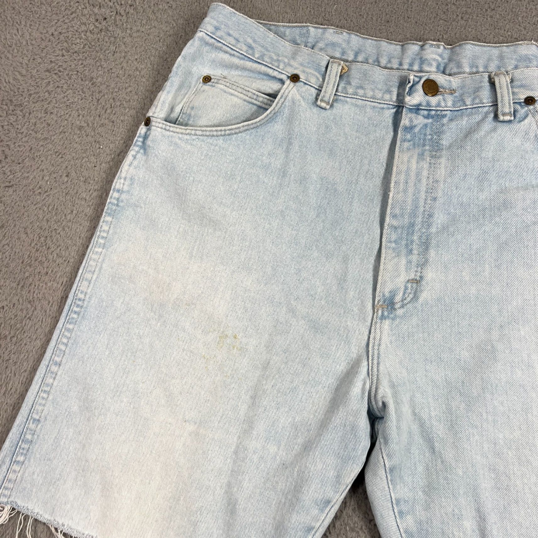 Wrangler VINTAGE Wrangler Men’s Denim Shorts Casual Bermuda Relaxed Fit Size 38 Blue 80s 90s Grunge Size US 38 / EU 54 - 5 Thumbnail