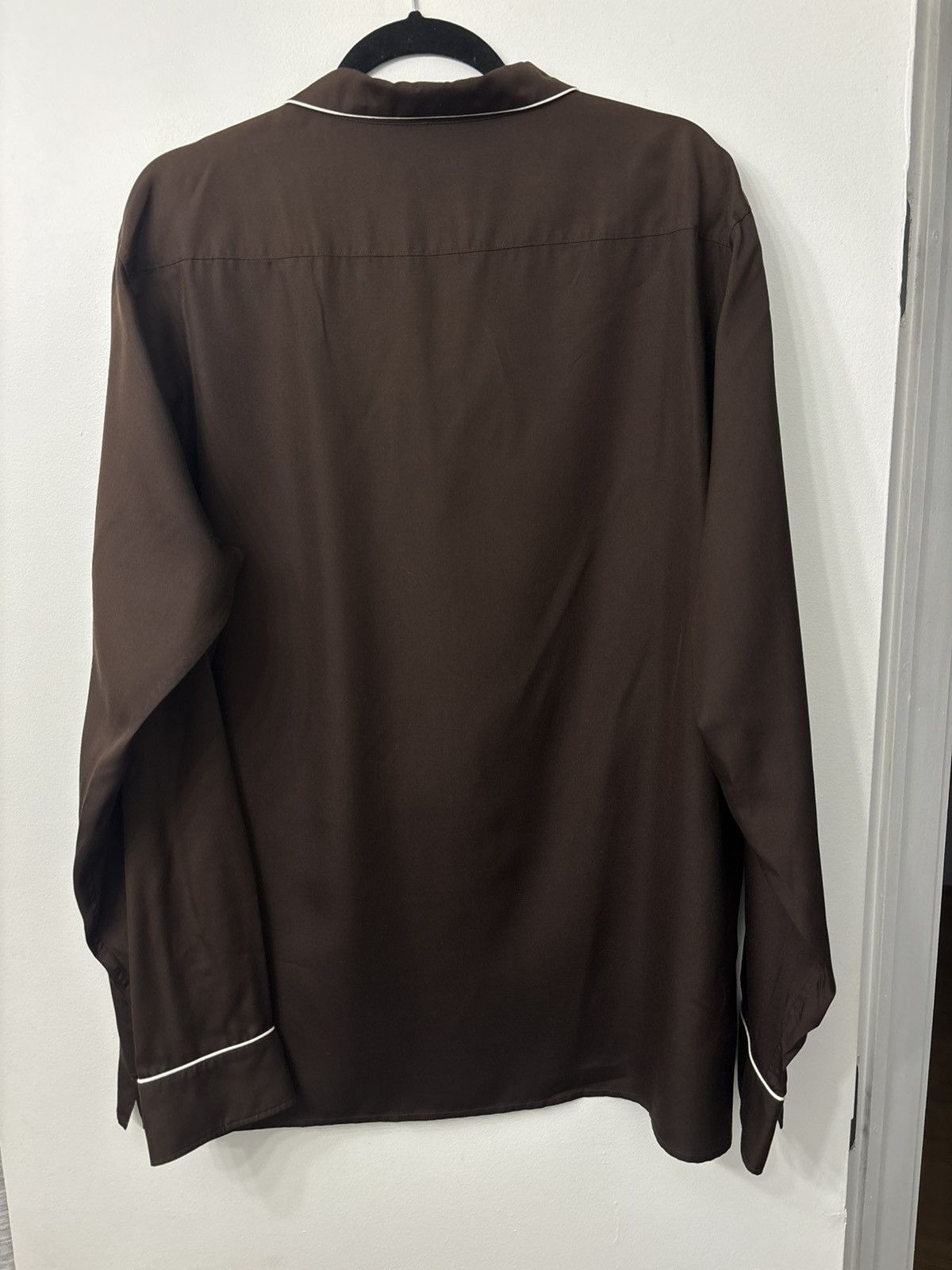 Valentino Valentino Brown Silk Pajama Shirt Size US L / EU 52-54 / 3 - 2 Thumbnail