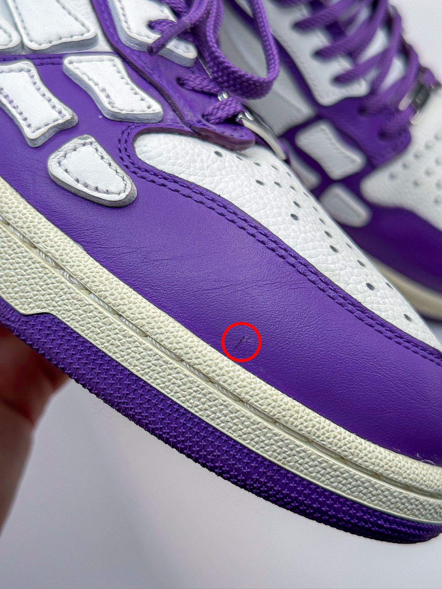 Amiri AMIRI Skel Top Low "Purple White" 2022 Skeleton Bones Size US 13 / EU 46 - 18 Thumbnail