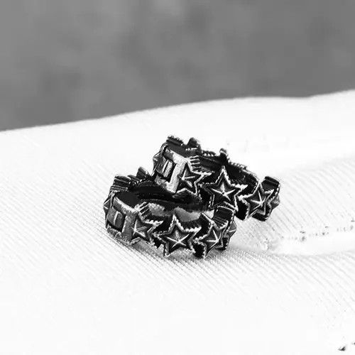 Malice Studios Stainless Steel Stars Clip Earrings Size ONE SIZE - 3 Thumbnail