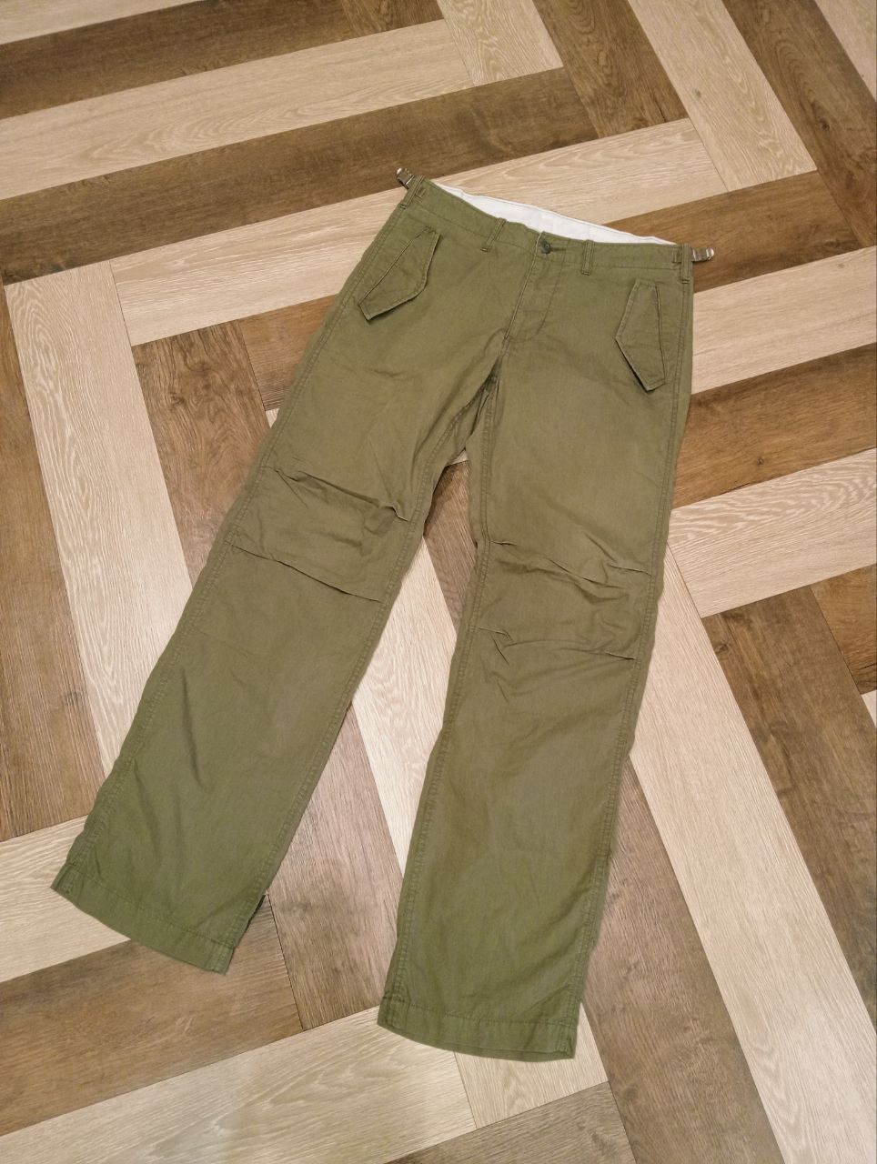 Margaret Howell MARGARET HOWELL X ALPHA INDUSTRIES GREEN ARMY PANTS - SIZE L Size US 34 / EU 50 - 2 Thumbnail