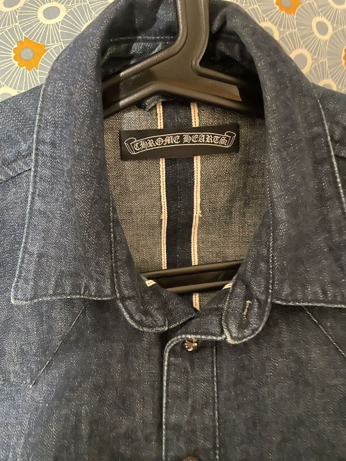 Chrome Hearts Chrome hearts leather cross patch silver button denim shirt Size US S / EU 44-46 / 1 - 2 Thumbnail