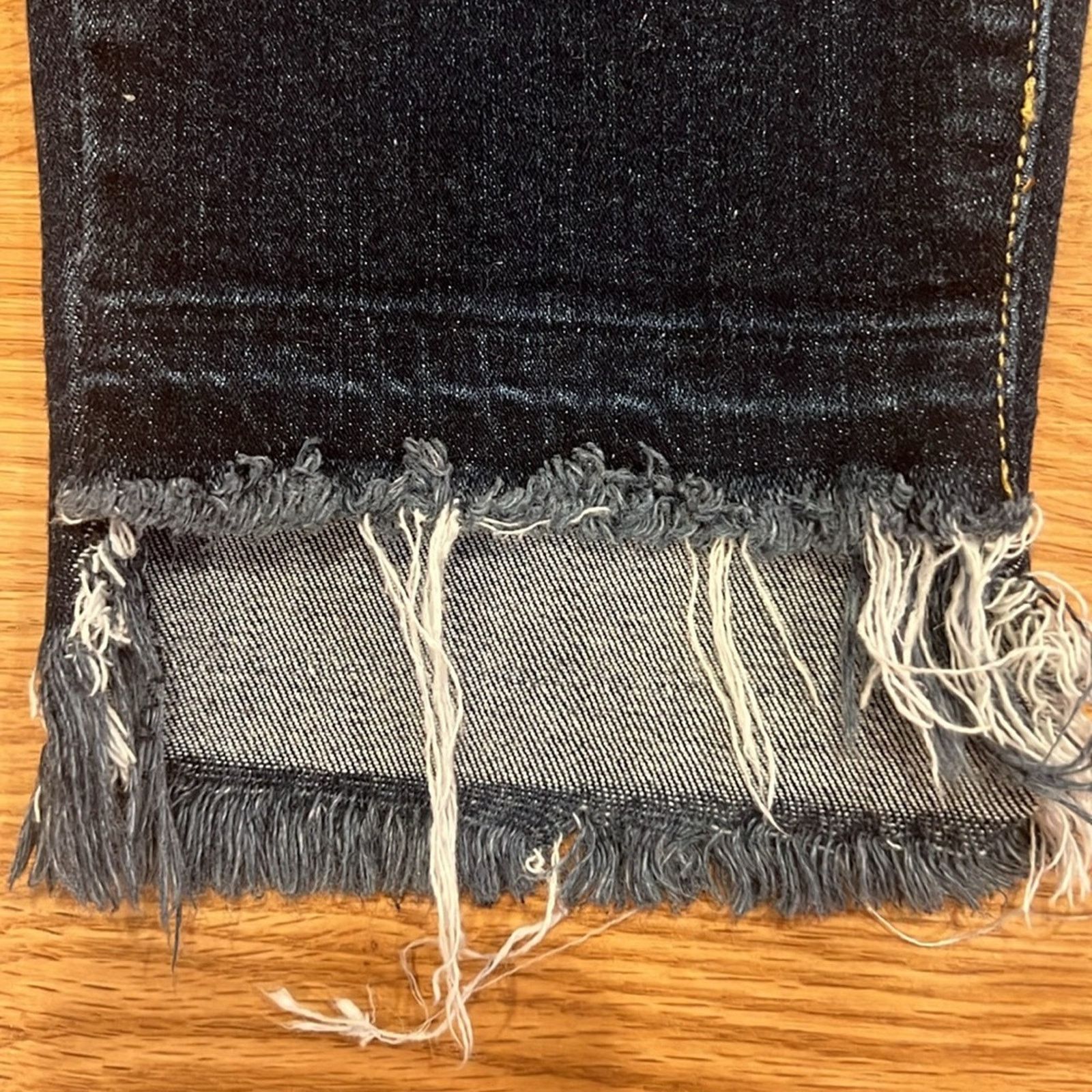 Paige Paige Hoxton Crop Skinny Jeans with Raw Hem Size 31" - 9 Thumbnail