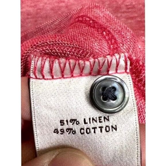 Peter Millar Peter Millar Polo Shirt Adult Large Light Red Solid Short Sleeve Ribbed Polo Men Size US L / EU 52-54 / 3 - 6 Thumbnail