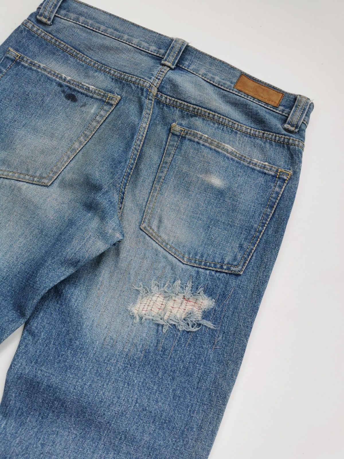 Boycott Boycott Japan Reworked Distressed Denim Jeans Size US 32 / EU 48 - 6 Thumbnail