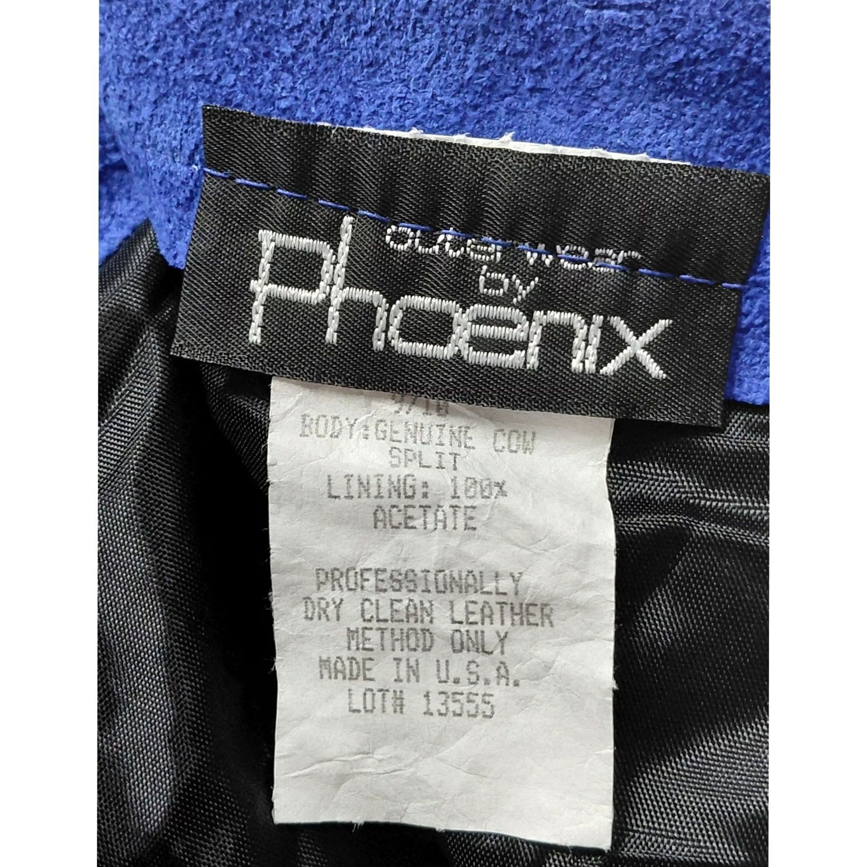 Vintage VINTAGE Outerwear by Phoenix Blue Leather Skirt Solid Lined Size 10 Size 32" / US 10 / IT 46 - 5 Thumbnail