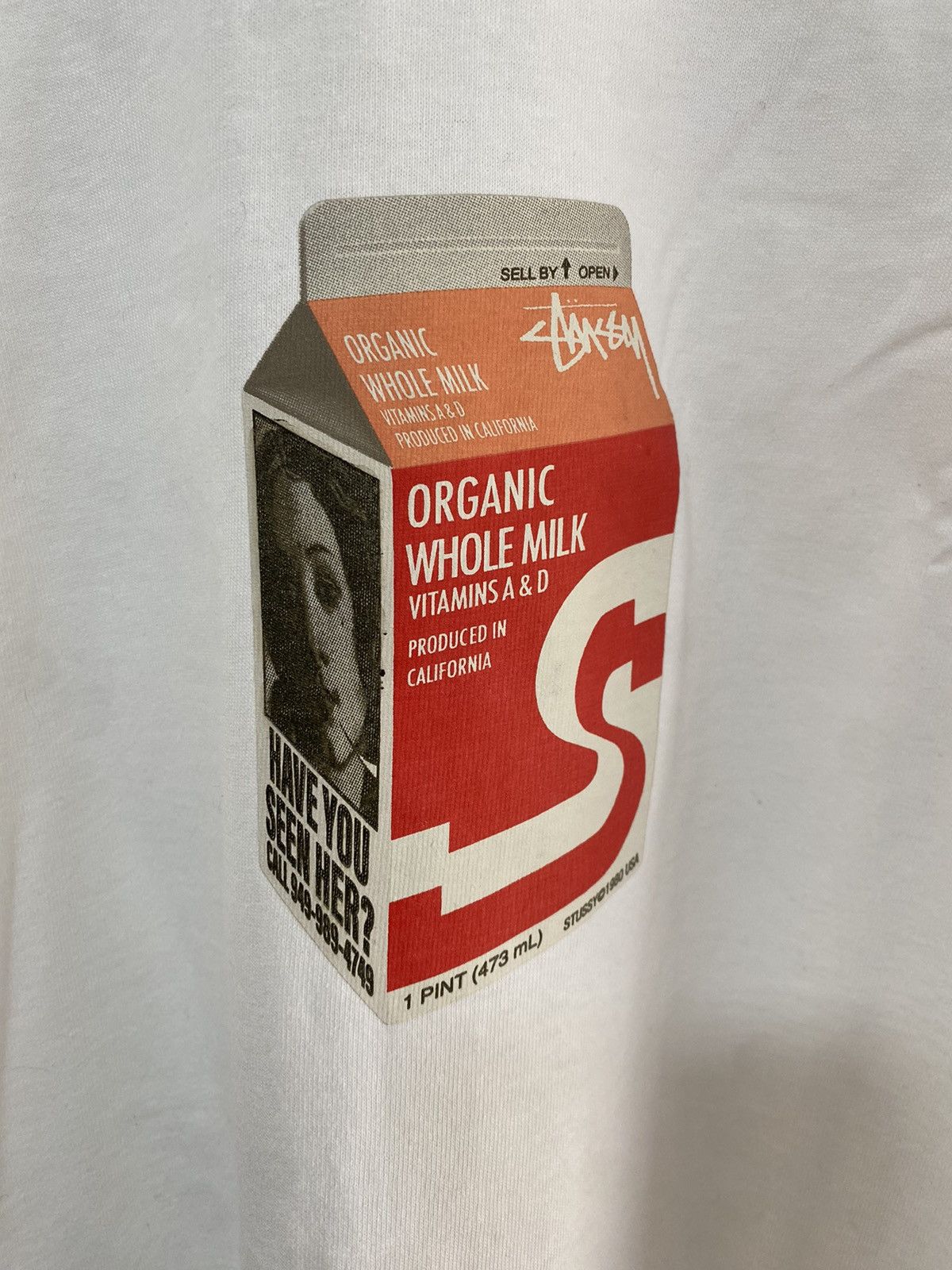 Stussy Stüssy Carton T-shirt, L, white, with print, new with tag Size US L / EU 52-54 / 3 - 3 Thumbnail