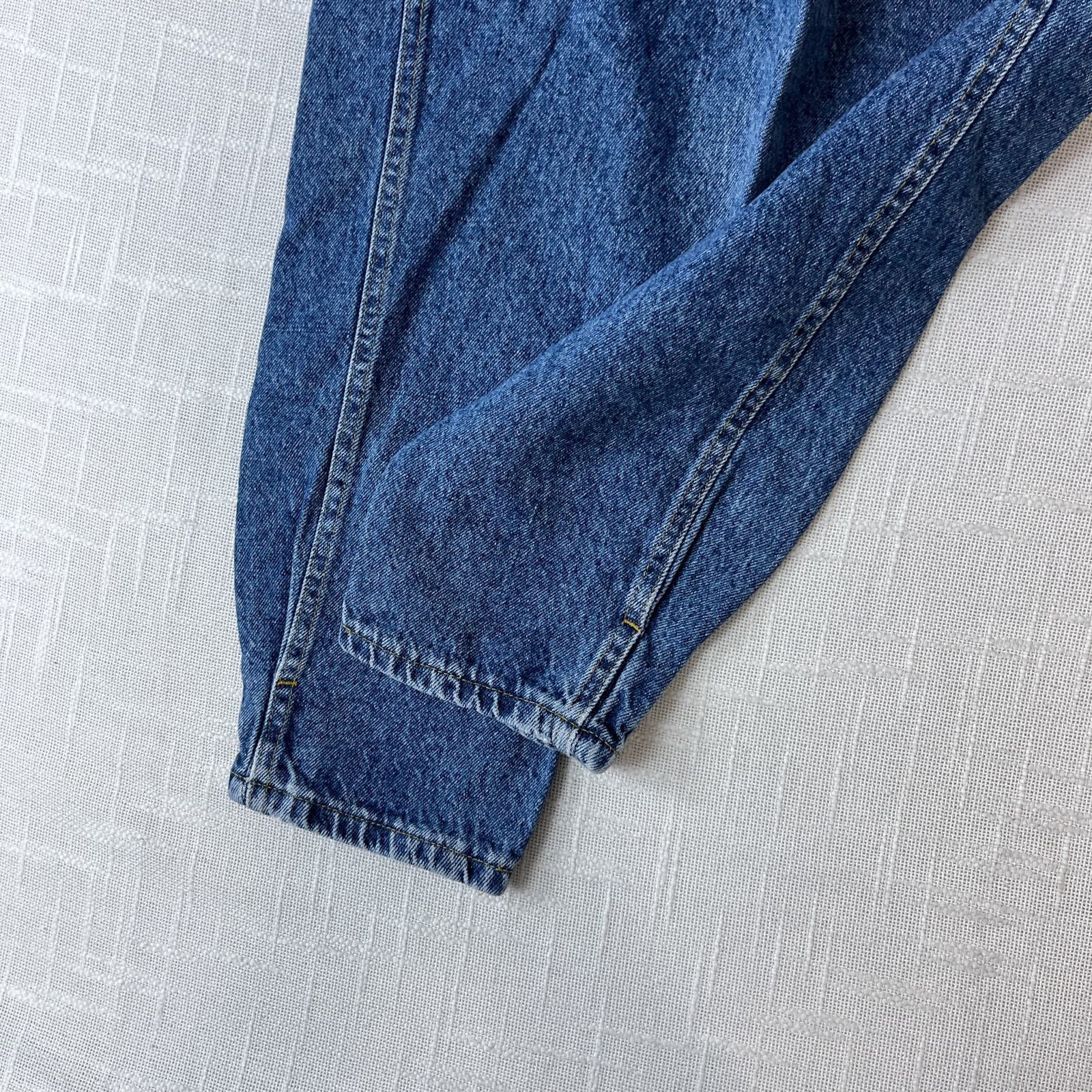 Lee × Vintage 80s Bare Back Pleated Jeans 28x29 High Rise Taper USA Stone Size 28" / US 6 / IT 42 - 8 Thumbnail