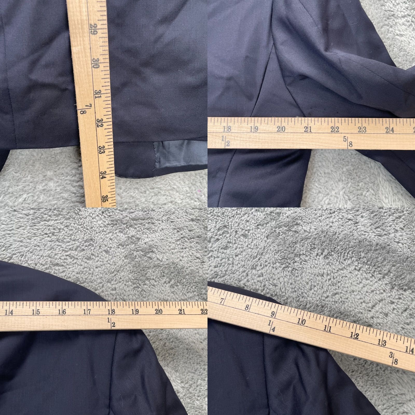 Ermenegildo Zegna Ermenegildo Zegna Blazer Coat Mens 42 Long Blue Jacket Wool Blend Classic Fit Size 42R - 9 Thumbnail