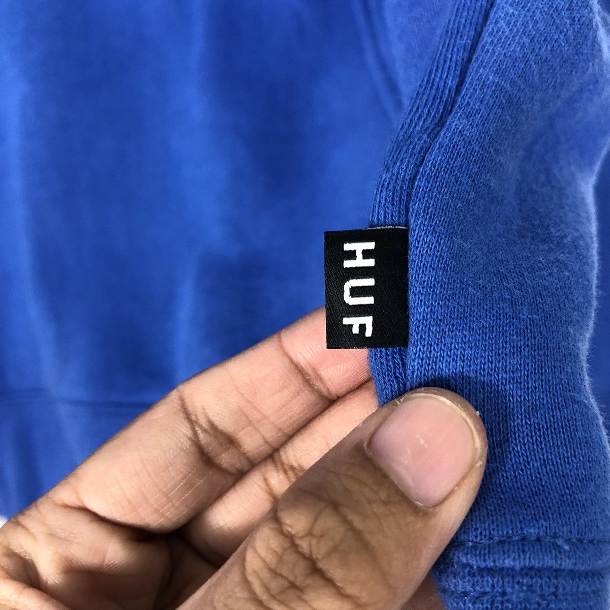 Japanese Brand 📌Rich Blue Vintagr Hoodie Pull Over HUF Big Logo Design Size US S / EU 44-46 / 1 - 16 Thumbnail