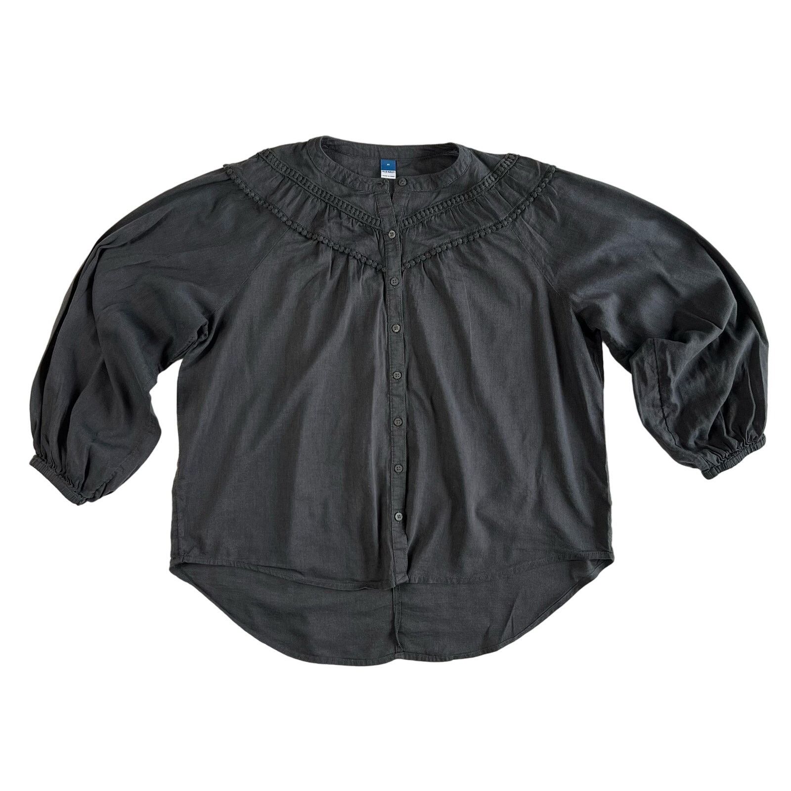 Old Navy Old Navy Women's XS Cotton Blend Charcoal Gray Button Up Size XS / US 0-2 / IT 36-38 - 1 Thumbnail