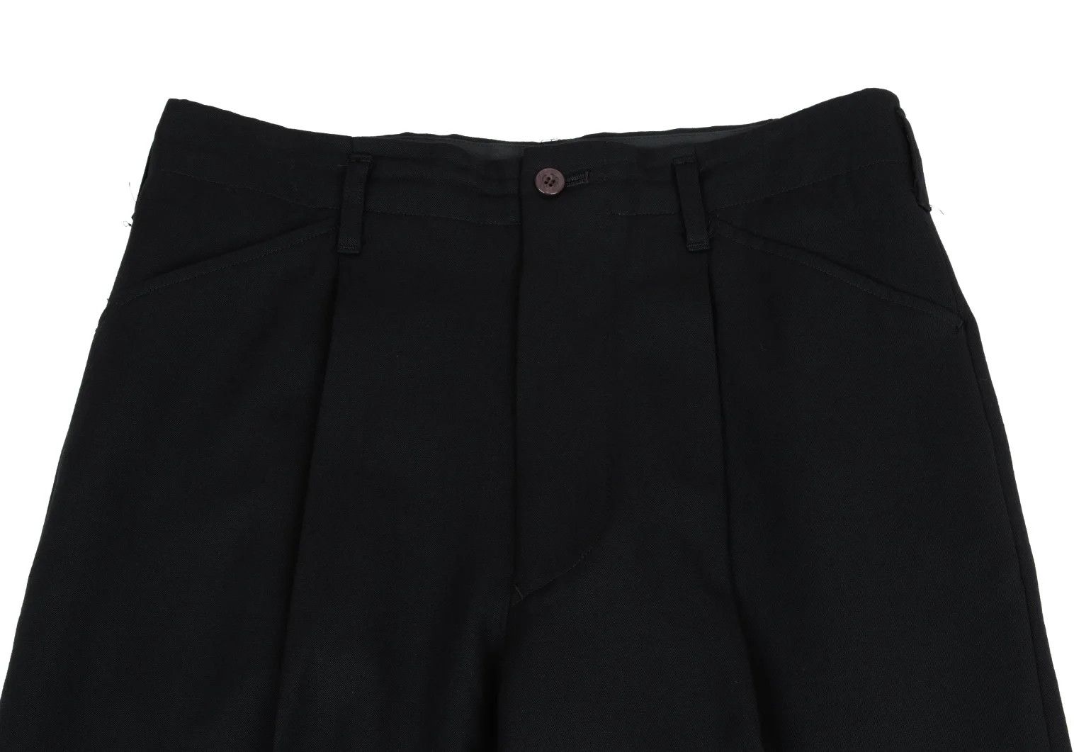 Jean Paul Gaultier Wool Gabardine Tack Straight Pants in Black 48 Size US 32 / EU 48 - 2 Thumbnail