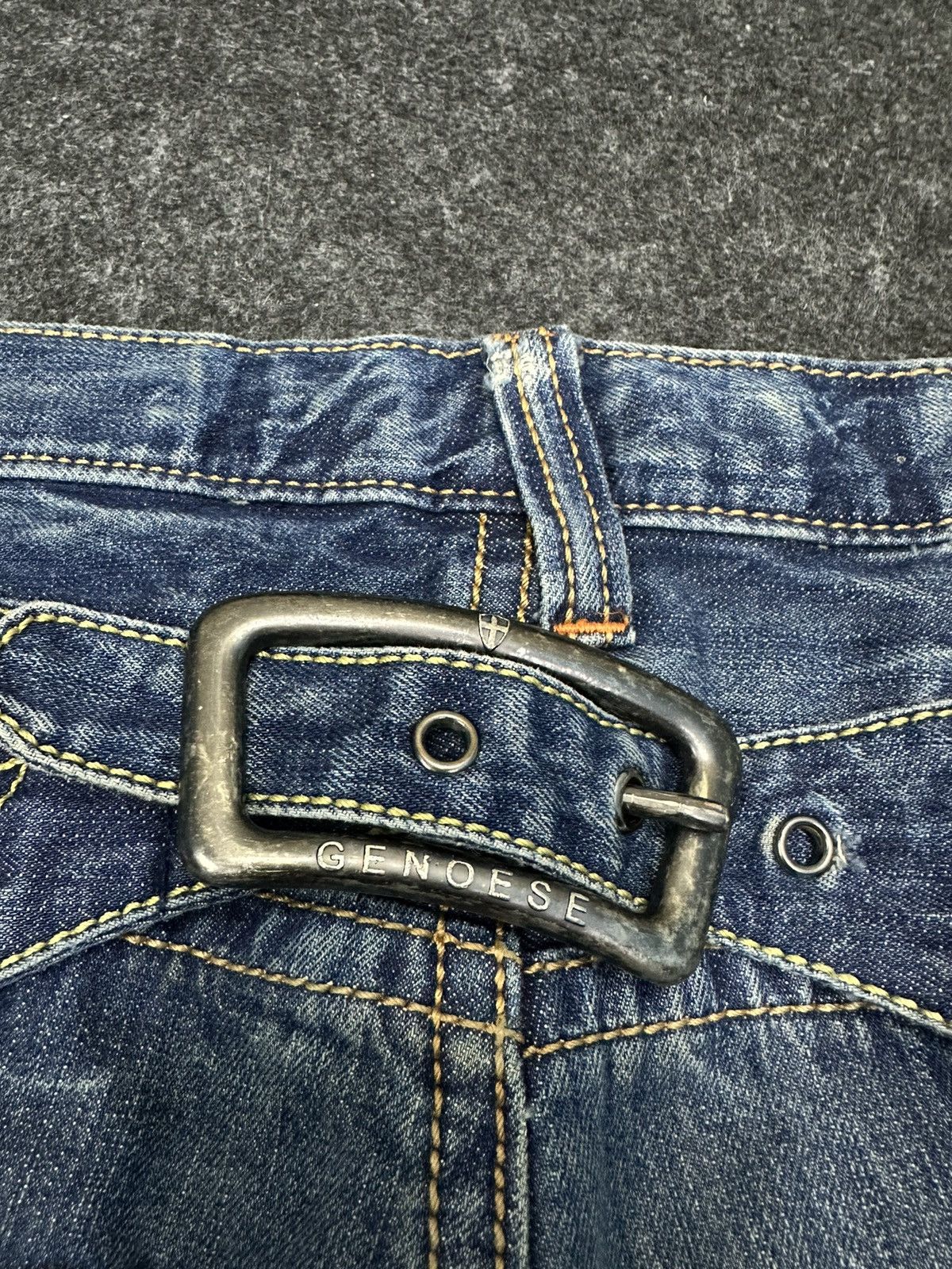 Japanese Brand Genoese Designer Blue Washed Faded Denim 36x33 F56 Size US 36 / EU 52 - 9 Thumbnail