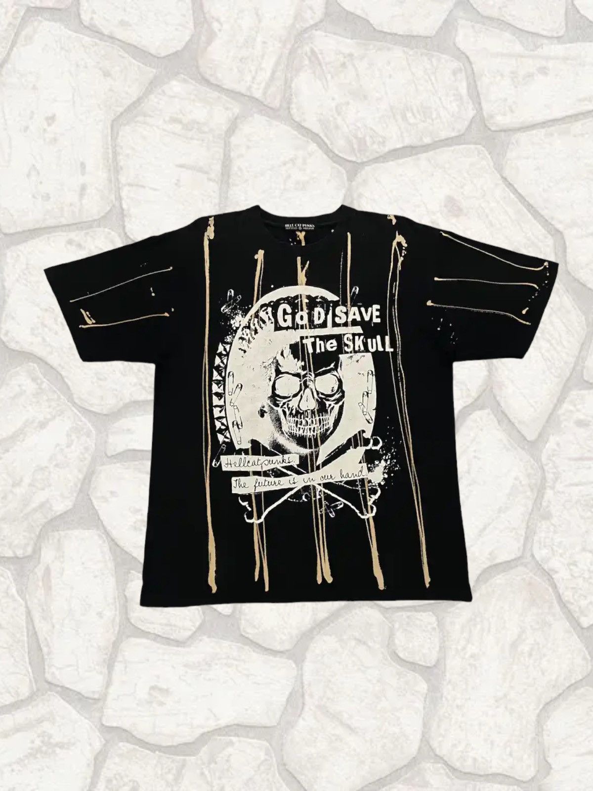 Japanese Brand × Seditionaries × Vintage Vintage Seditionaries Hell Cat Punks God Save The Skull Tee Size US L / EU 52-54 / 3 - 1 Thumbnail