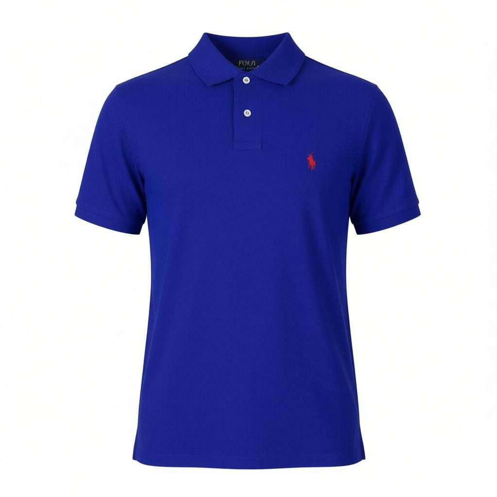 Ralph Lauren CUSTOM SLIM FIT 2XL Mid Blue Front Logo 87905 Size US XXL / EU 58 / 5 - 1 Thumbnail