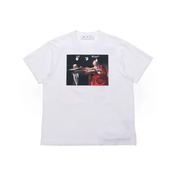 Off-White Off-White White Short Sleeve T-Shirt with Graphic 0079 Size US S / EU 44-46 / 1 - 1 Thumbnail