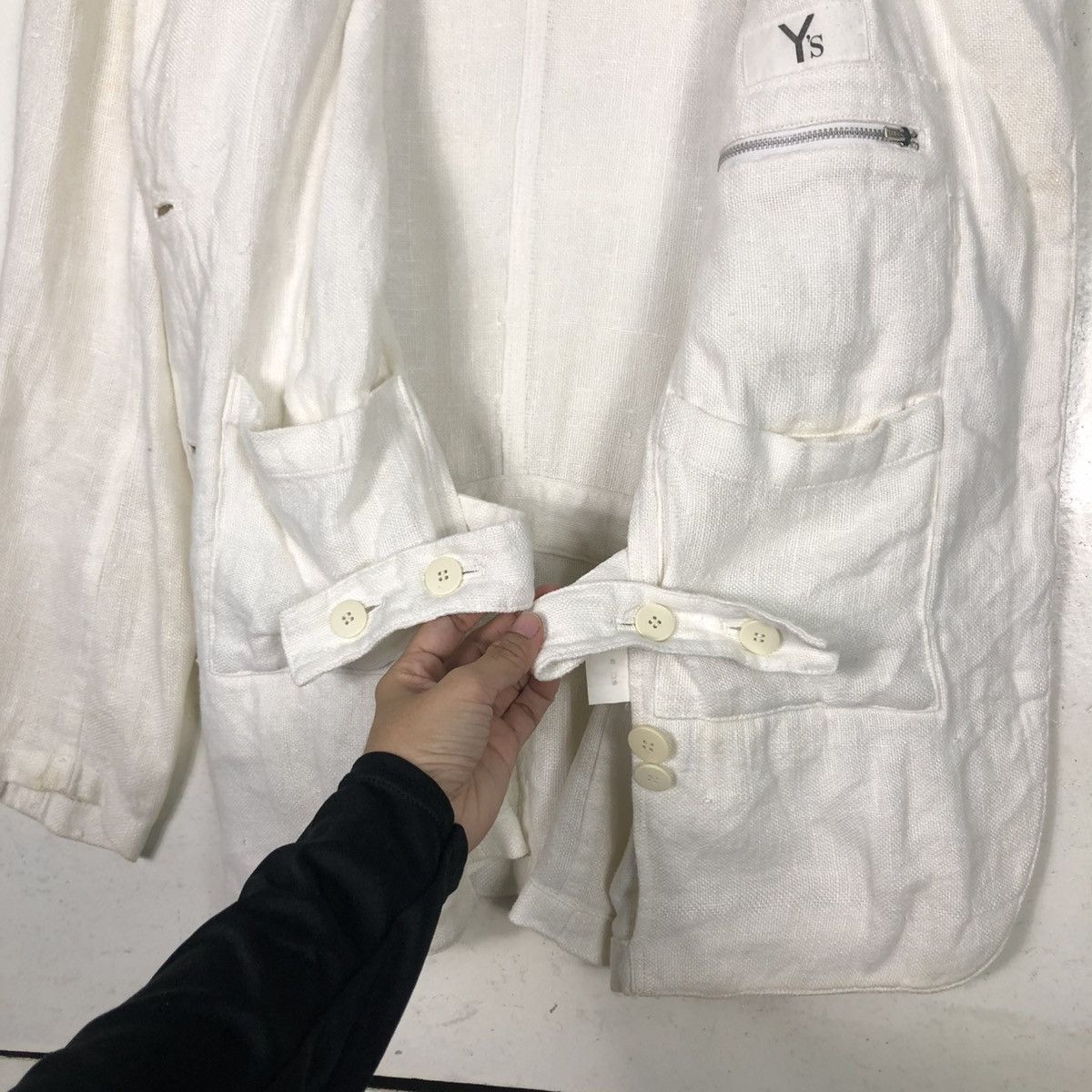 Yohji Yamamoto 🔥VINTAGE Y’S YOHJI YAMAMOTO SACKCLOTH DOUBLE BREAST Size US M / EU 48-50 / 2 - 14 Thumbnail