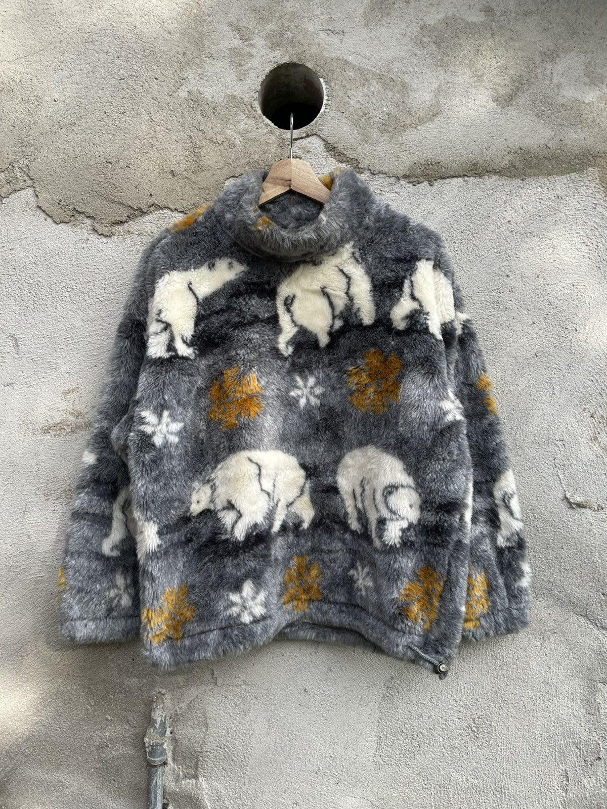 Ellesse Ellesse Italy Polar Bear Fur Fleece Turtle Neck Size US M / EU 48-50 / 2 - 2 Thumbnail