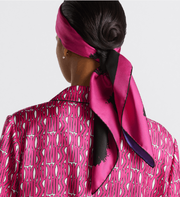 Dior o1w1db10625 Size : OS / Square Scarf in Fuschia/Purple Size ONE SIZE - 6 Thumbnail
