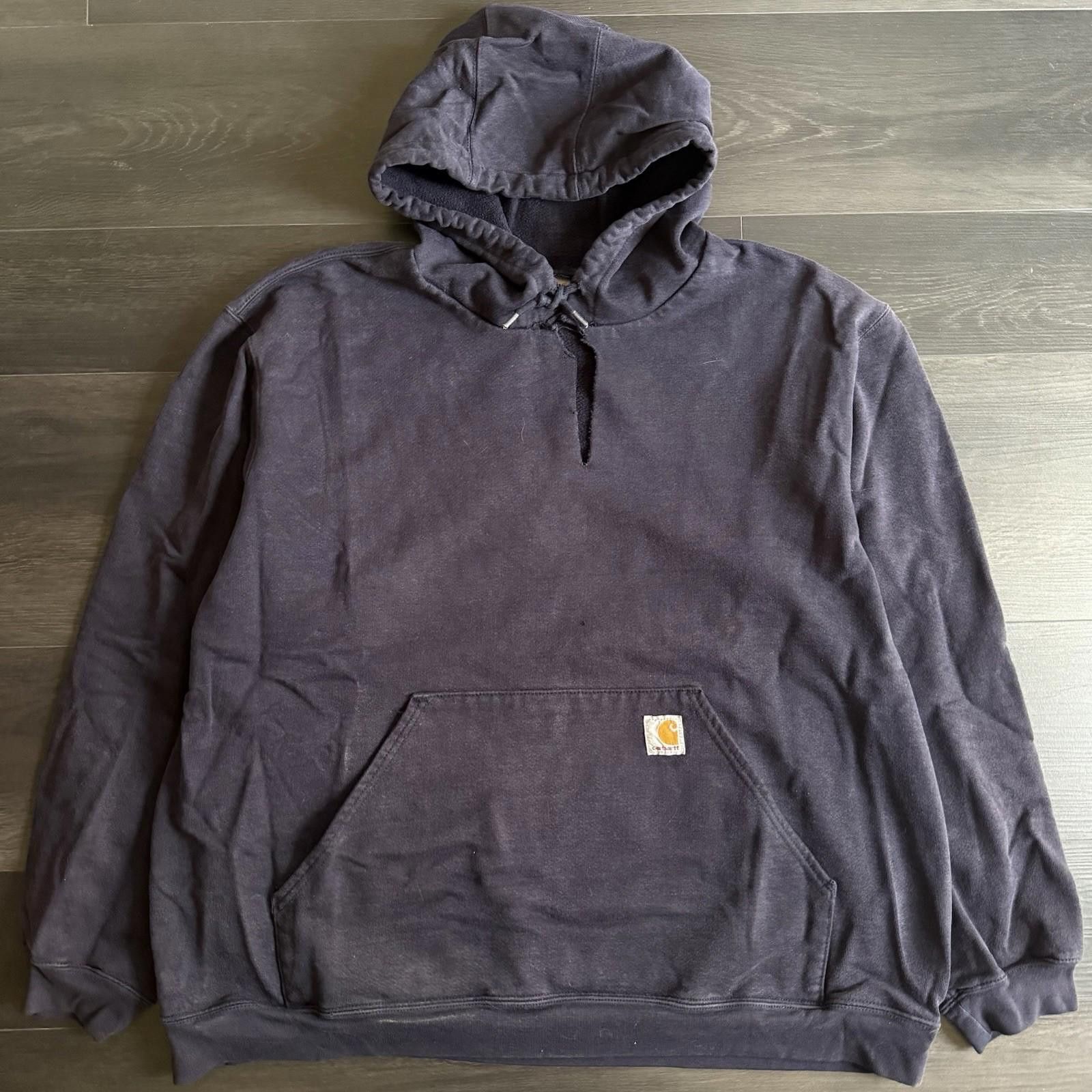 Carhartt Carhartt Blue Hoodie Men’s XL Faded Distressed Pullover Size US XL / EU 56 / 4 - 1 Thumbnail