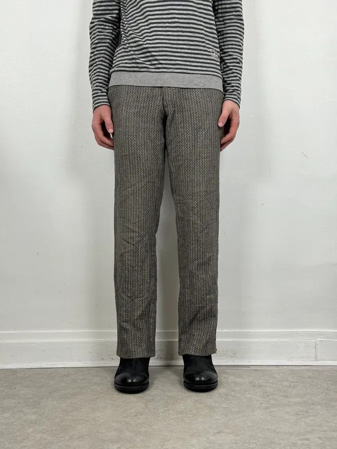 Dries Van Noten Dries Van Noten Grey Classy Wool Mozaic Pants Size US 30 / EU 46 - 2 Thumbnail