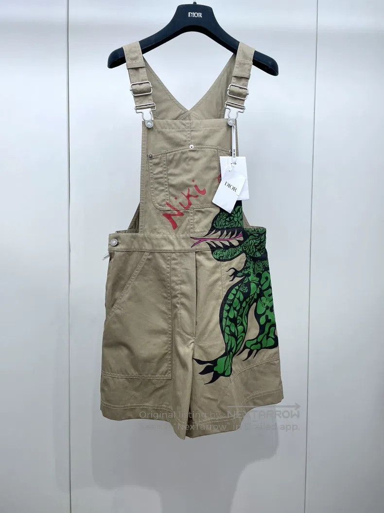 Dior Dior 24 new green dinosaur bib pants Size 24" / US 00 / IT 34 - 1 Thumbnail