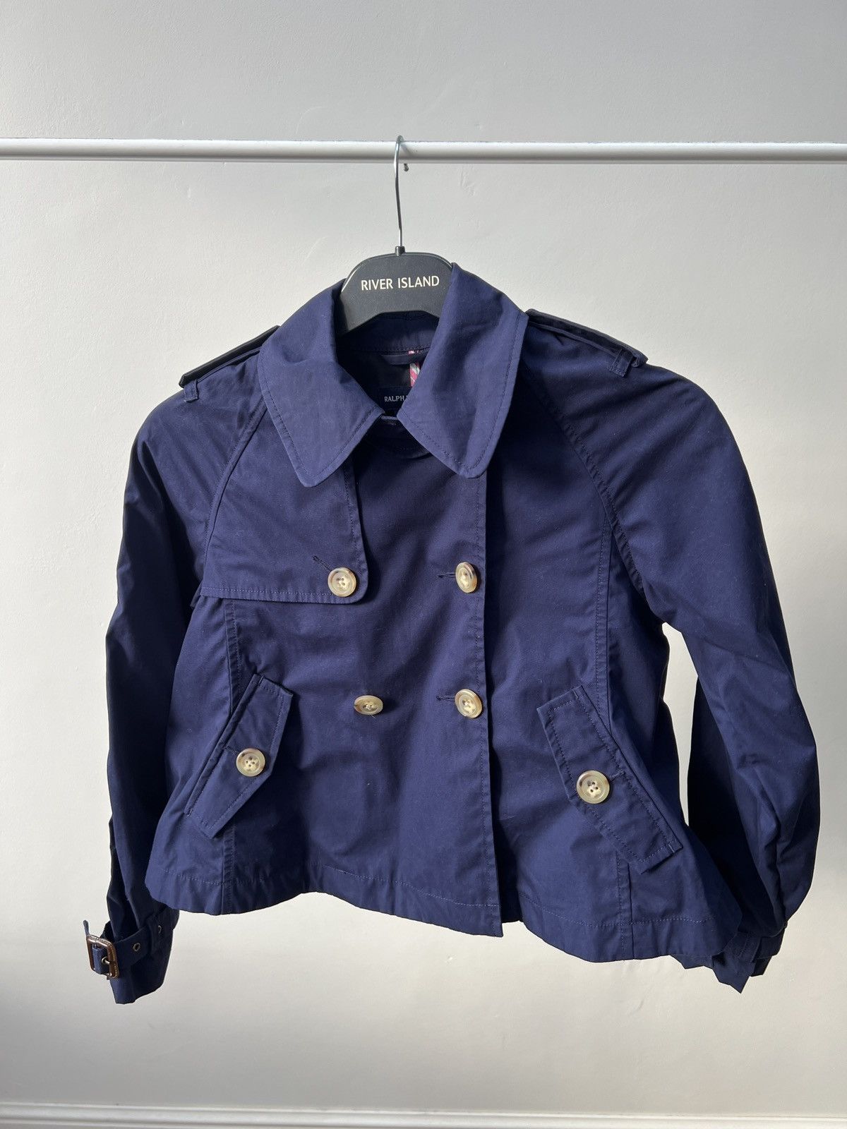 Ralph Lauren Vintage Ralph Lauren Girls Navy Blue Trench Coat Size XXS / US 00 / IT 34 - 5 Thumbnail
