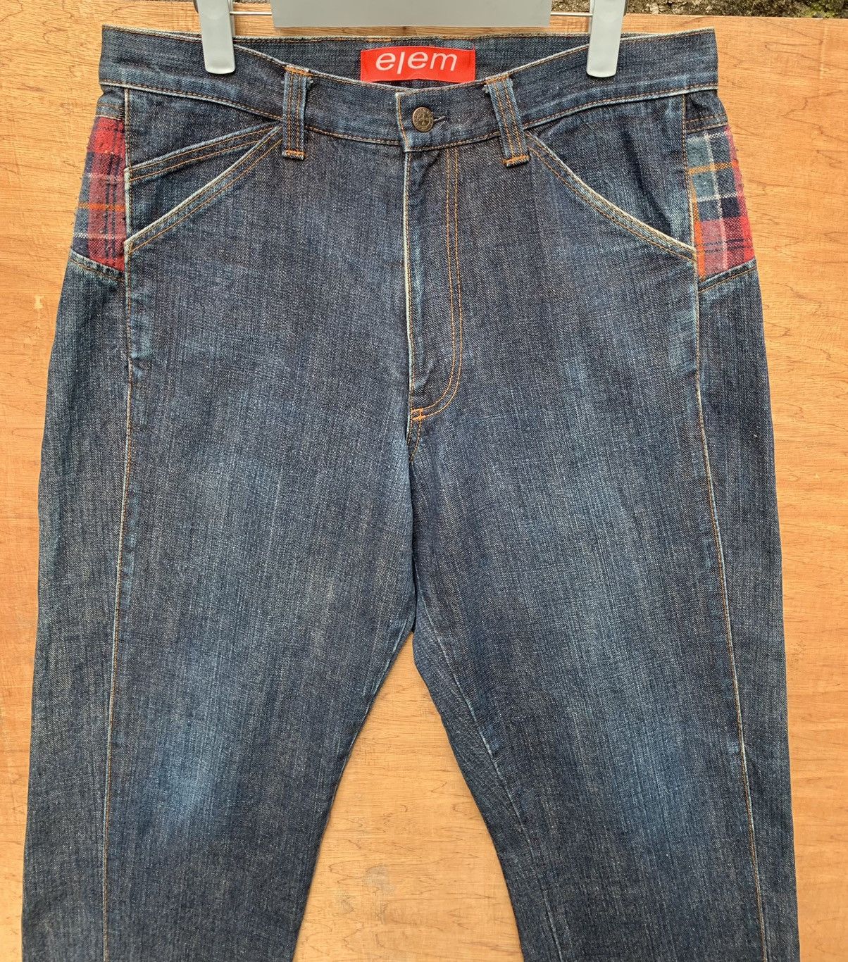 Japanese Brand 🔥🔥 elem Men Blue Denim Jeans Size US 33 - 9 Thumbnail