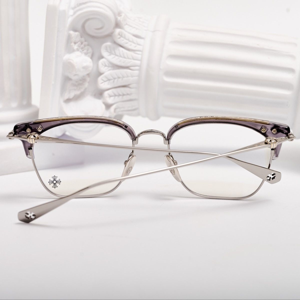 Chrome Hearts CHROME HEARTS SLUNTRADICTION (54) FLINT/GUNMETAL GLASSES Size ONE SIZE - 7 Thumbnail
