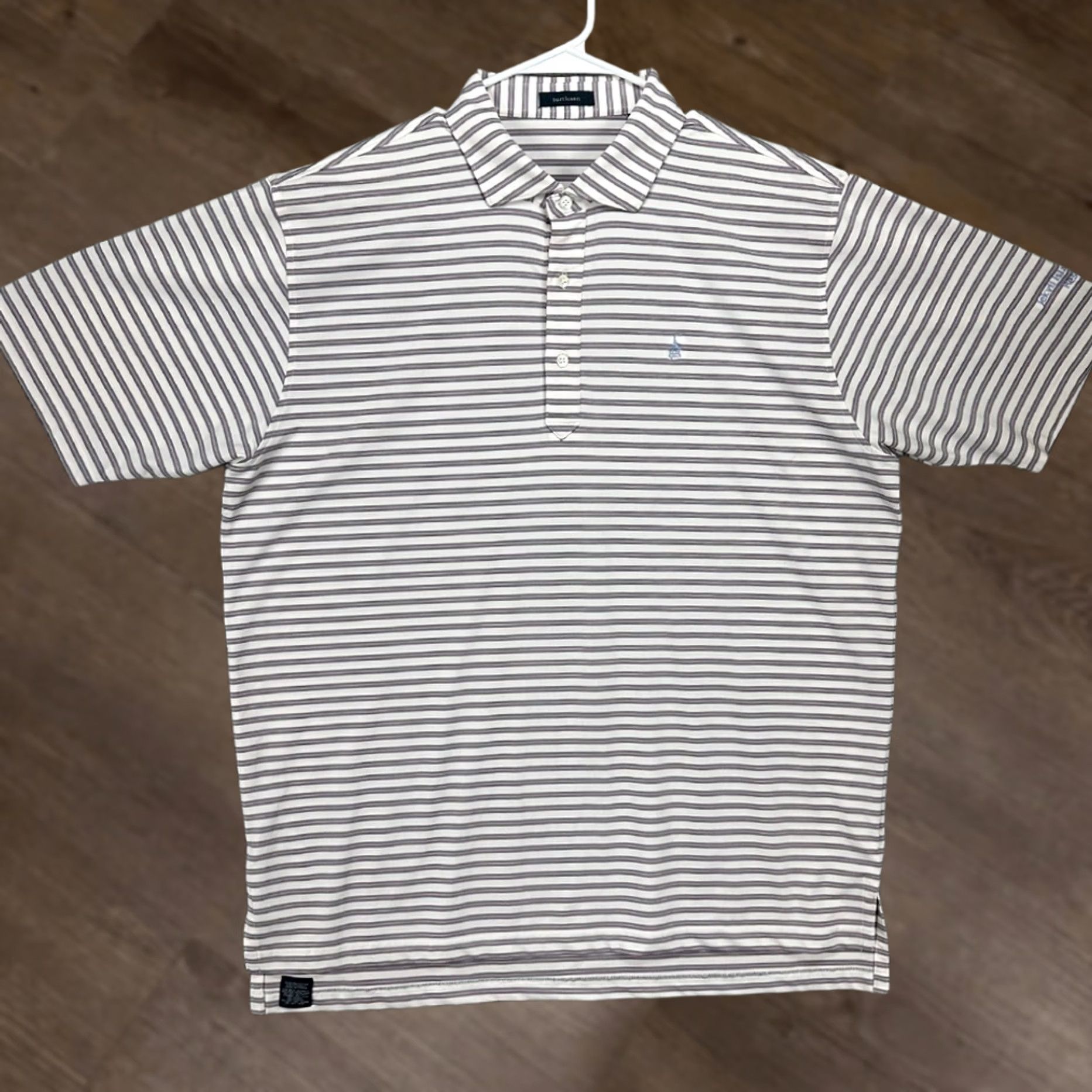Vintage VINTAGE Turtleson Golf Polo Shirt Mens XL Grey Pink Striped Athletic Stretch Rugby Polo Adult Short Sleeve Golfing Golfer Casual Preppy Size US XL / EU 56 / 4 - 1 Thumbnail