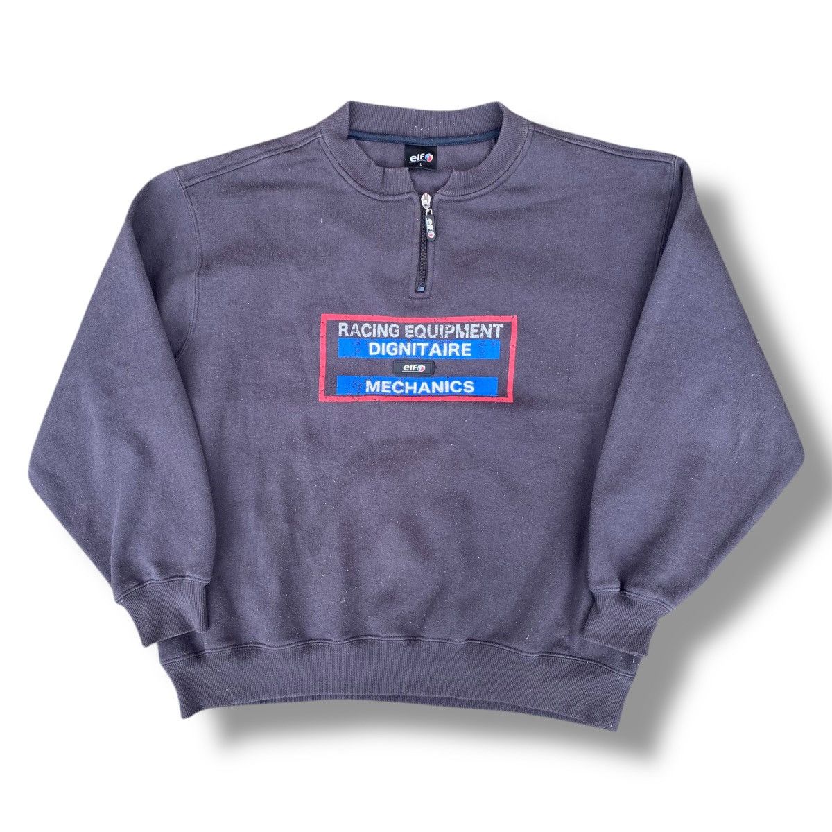Sports Specialties × Vintage Vintage 90’s ELF Racing Equipment Mechanics Sweatshirt. #E5 Size US L / EU 52-54 / 3 - 1 Thumbnail