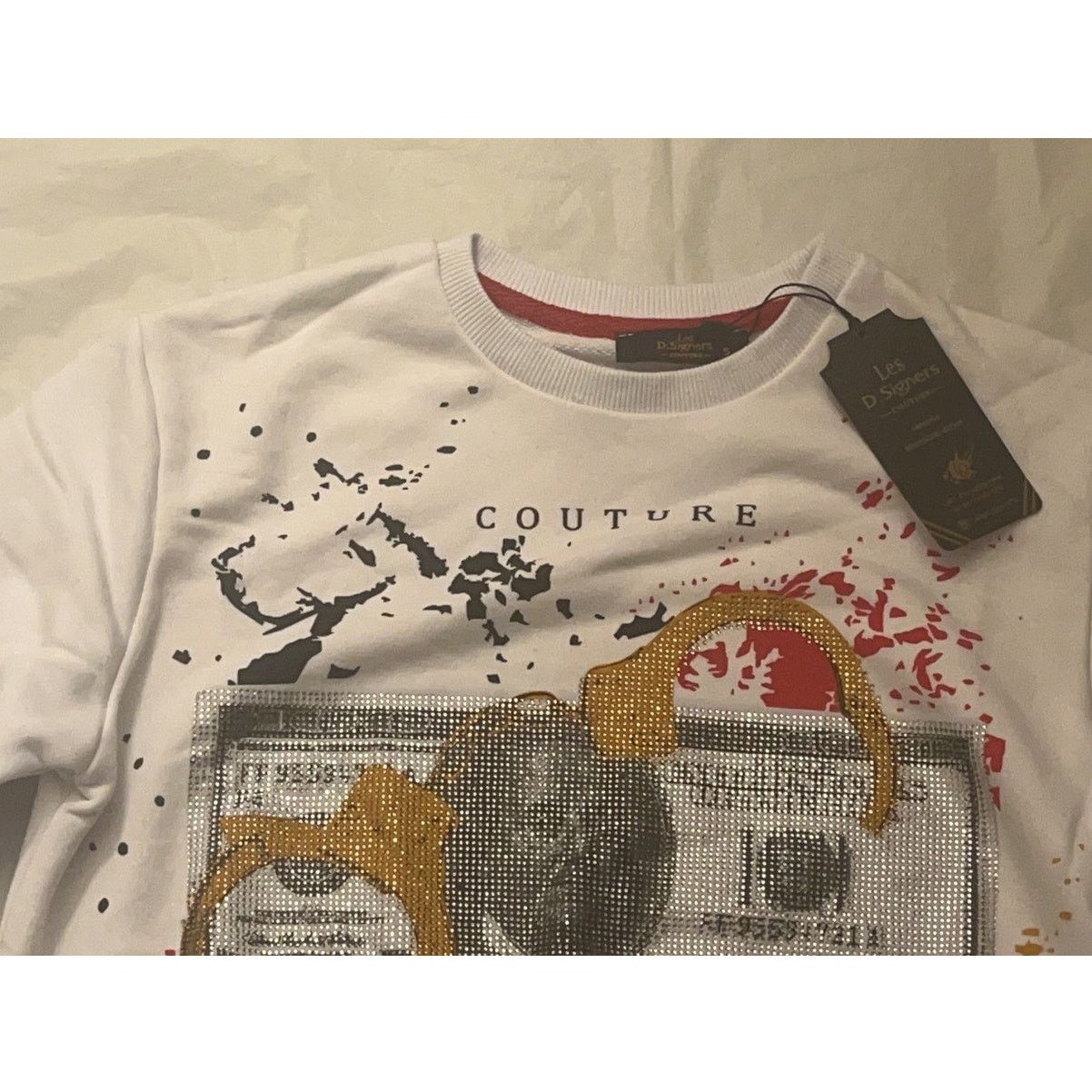 Other Les D.Signers Couture White Sweatshirt Rhinestones S Size US S / EU 44-46 / 1 - 5 Thumbnail