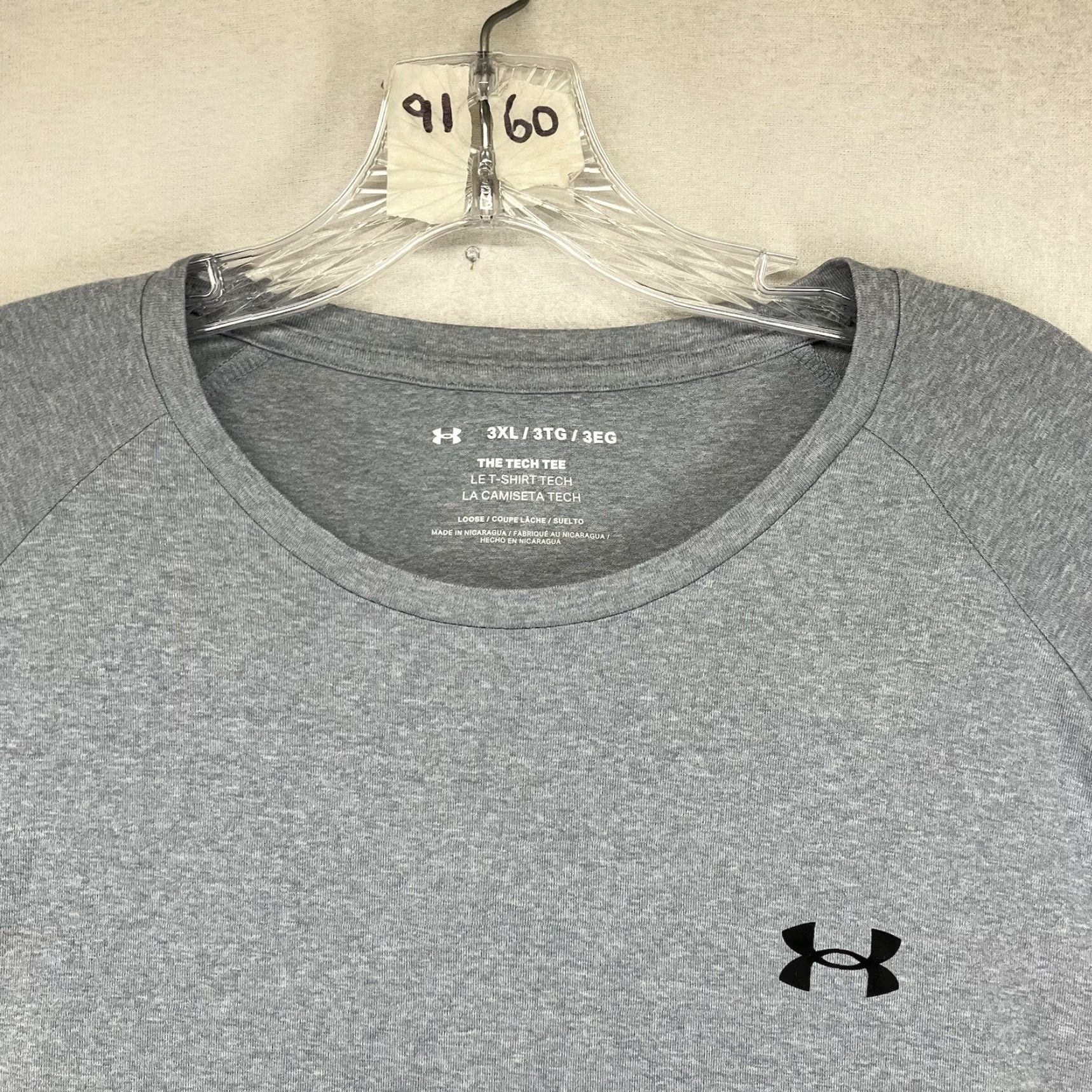 Under Armour Under Armour Shirt Mens 3XL Gray Tech Tee Gym Active Shirt Size US XXL / EU 58 / 5 - 5 Thumbnail