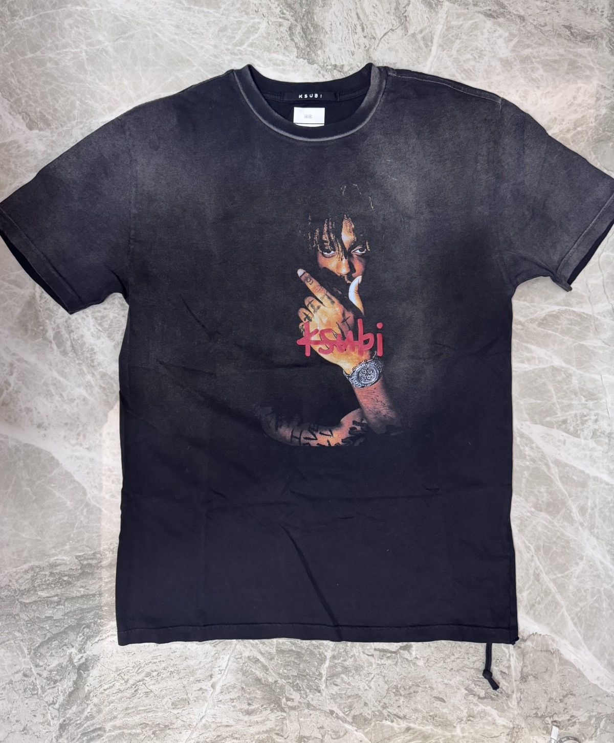 999 Club × Ksubi 999 WRLD Biggie Short-Sleeve Tee Faded Black Size US XS / EU 42 / 0 - 1 Thumbnail