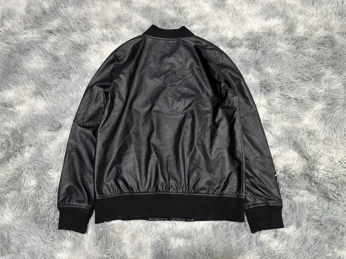 Japanese Brand 🔥Sick Y2K Cavaria Ma-1 Bomber Faux Leather Jacket Goth Punk Size US L / EU 52-54 / 3 - 9 Thumbnail