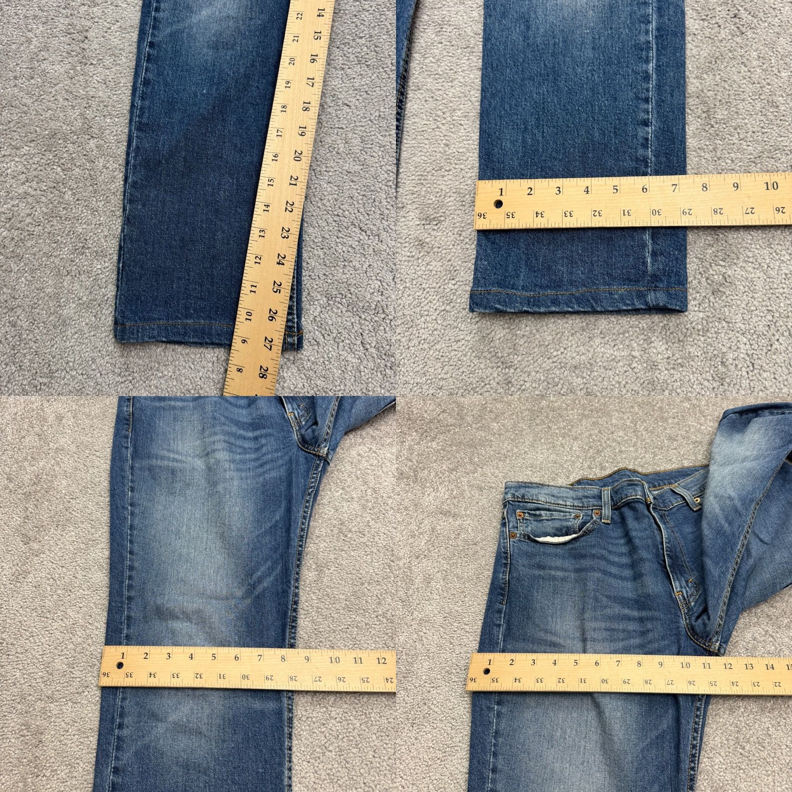 Levi's Levi's Jeans Slim Straight Leg Denim Mens 36x30 Blue Medium Wash Casual Jeans Size US 36 / EU 52 - 9 Thumbnail