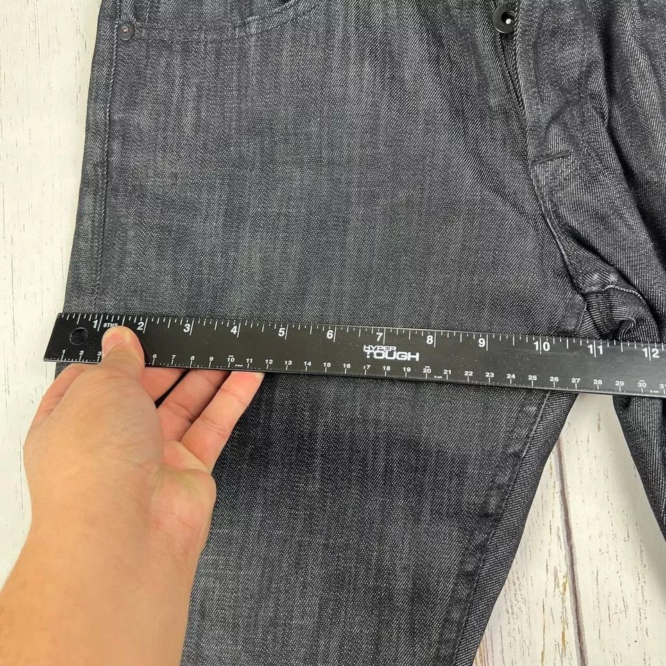 Hudson Hudson 29x30 Straight Fit Button Jeans Pants Denim Black Men Size US 29 - 3 Thumbnail